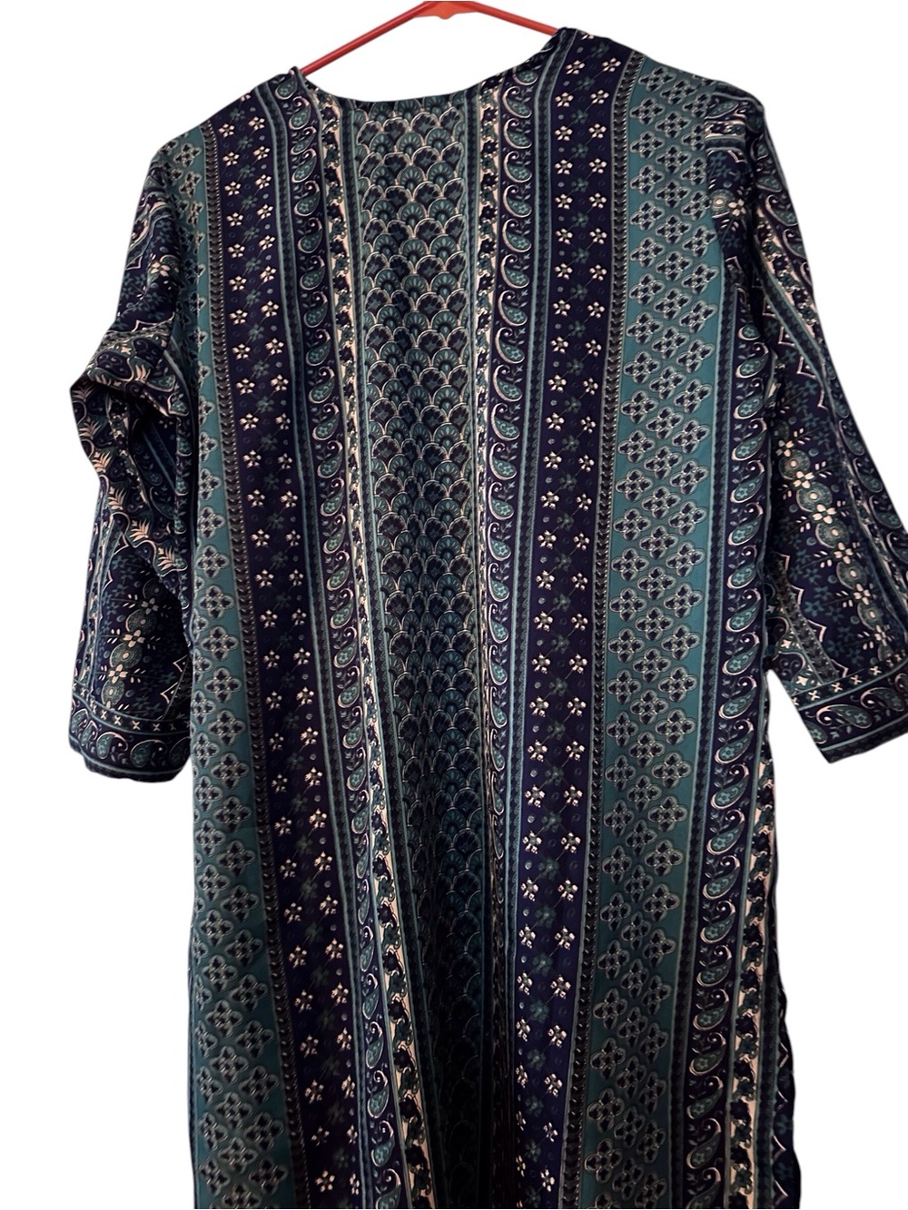 Blue & Teal Patterned Tunic Top - Picture 3 of 7